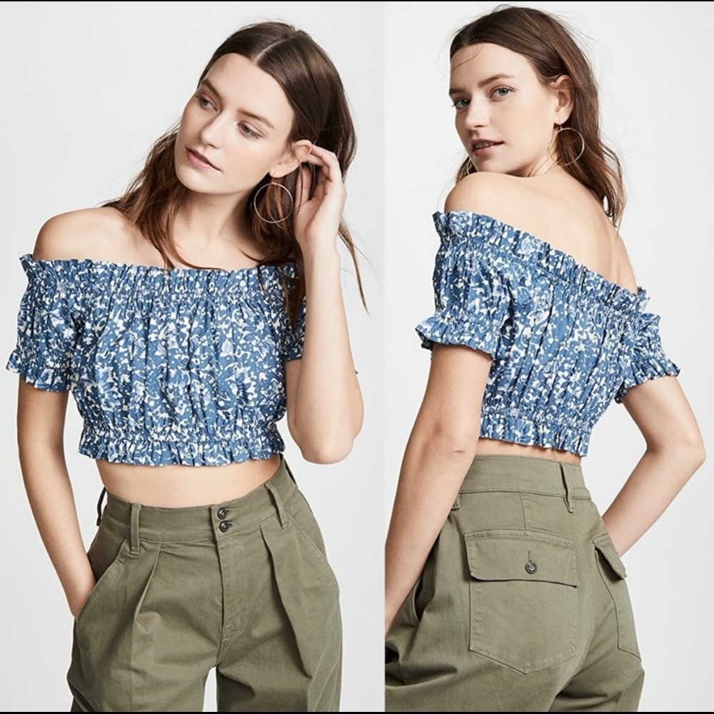 Ulla Johnson Ash Foral Crop Top Size 2